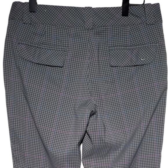 Nike Golf Womens Pants Size 6 Plaid Zip Pockets Slit Ankle Gray Straight Leg - Picture 4 of 7